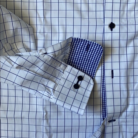 H&M Blue Square Check Dress Shirt - Picture 10 of 10